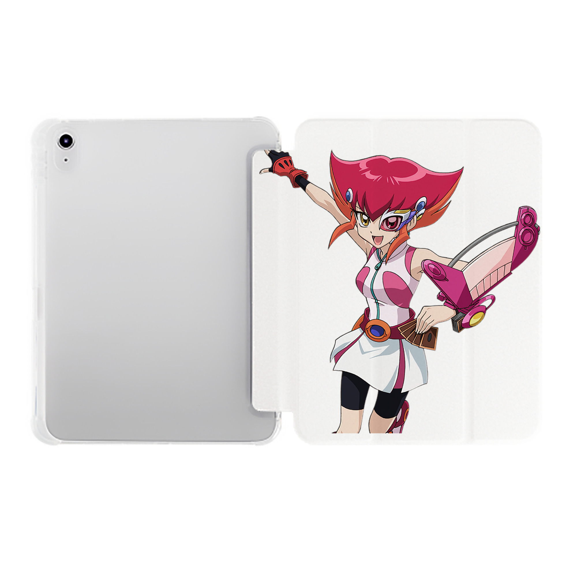 （画像用） 遊☆戯☆王 Yu-Gi-Oh! IPad ケース ペン収納付き 三つ折りスタンド PUレザー×シリコン 対応機種9.5/10.5/10.9インチ